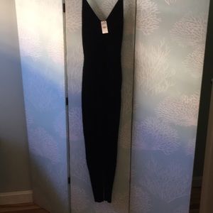 Black velour jumpsuit NWT